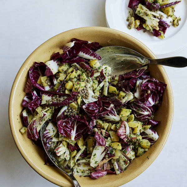 Image of King's Potatoes with Lentils, Chicories and Anchoiade