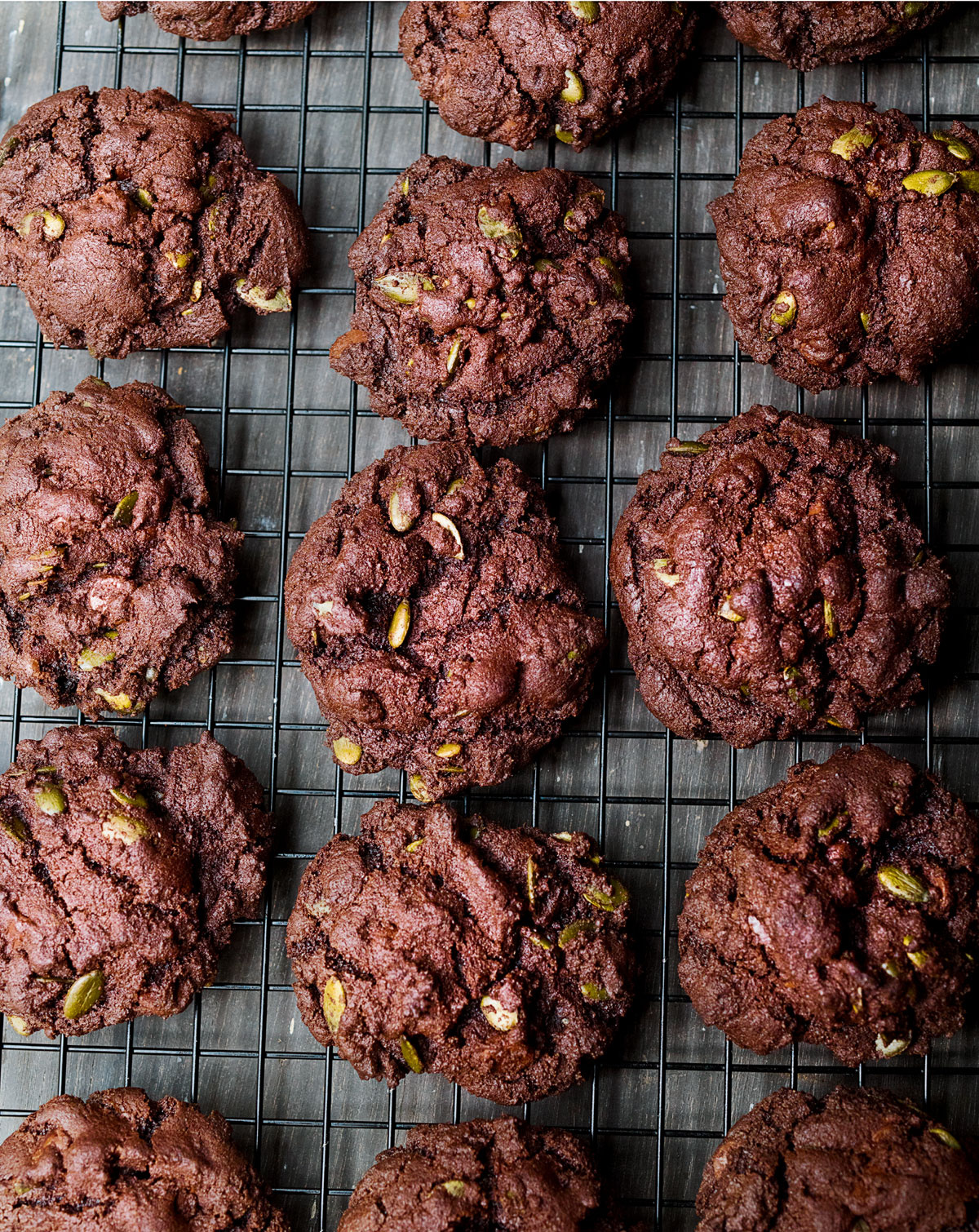 Image of Nigella's Double Chocolate and Pumpkin Seed Cookies