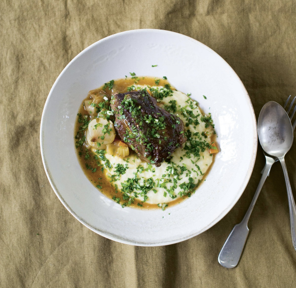 Image of Mark Diacono's Beef Braised in Ale with Persillade