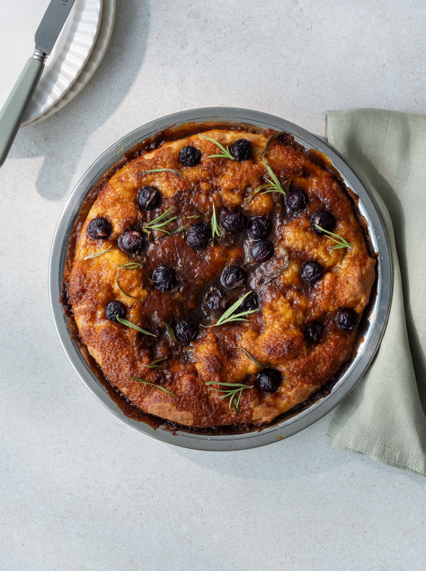 Image of Marie Frank's Brunsviger with Grapes and Rosemary