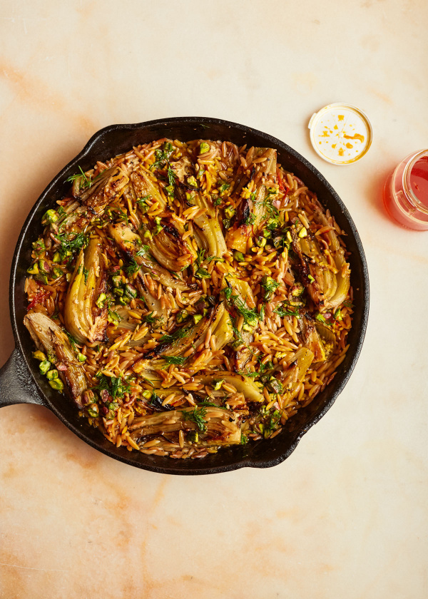 Image of Noor Murad and Yotam Ottolenghi's Caramelised Fennel with Orzo