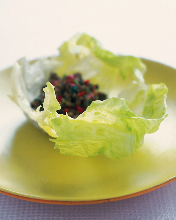 Thai Crumbled Beef in Lettuce Wraps