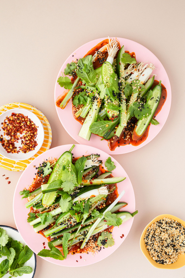 Image of Jess Murphy's Toby's Little Lebanese Cucumbers with Nam Jim Tua